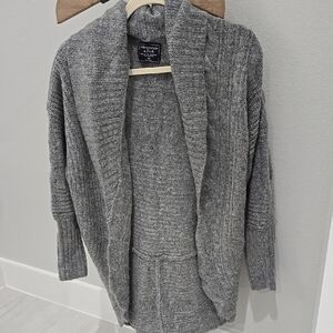 Abercrombie and Fitch Shawl Cardigan Sweater Grey XS